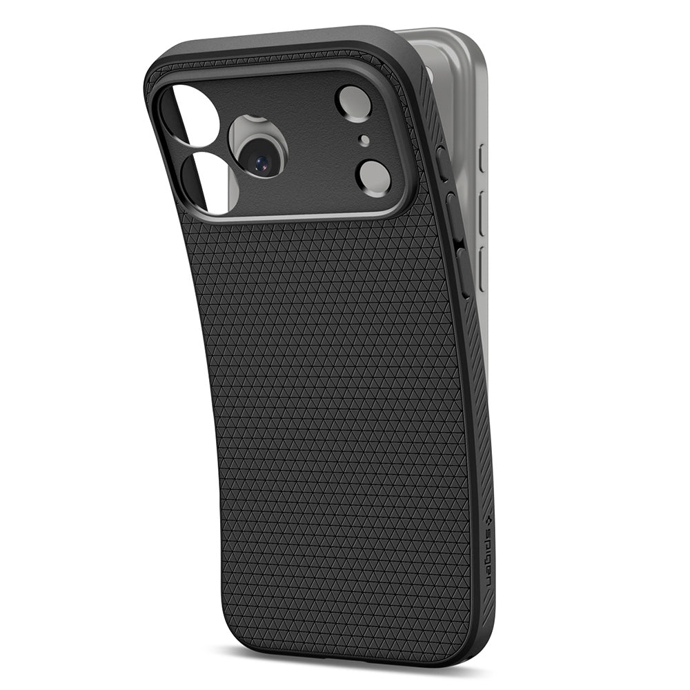 Custodia per Apple iPhone 18 Pro Max / 17 Pro Max, Spigen, Liquid Air, Nero Opaco ACS12111