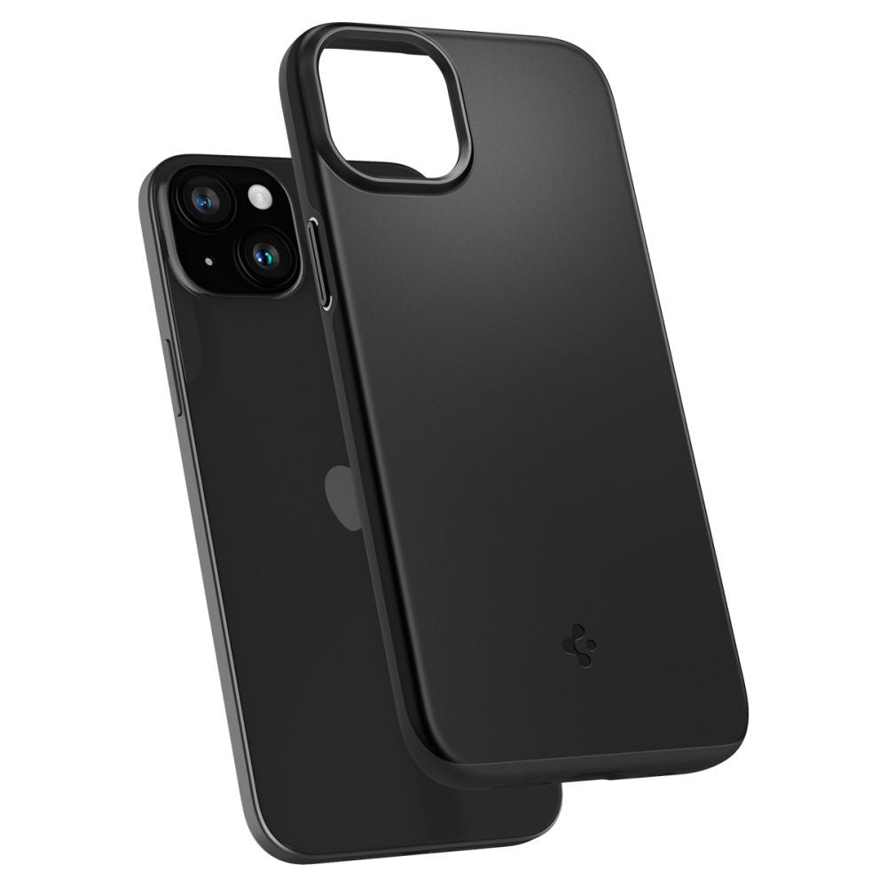 Custodia per Apple iPhone 15, Spigen, Thin Fit, Nera ACS06776