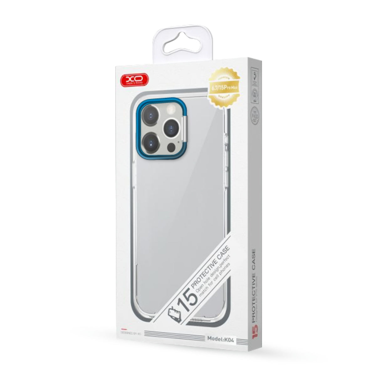 Custodia per Apple iPhone 15 Pro Max, XO Design, Hidden Stand, Blu