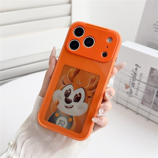 Custodia per Apple iPhone 17 Pro Max, OEM, Display Personalizzato E-Ink, Arancione