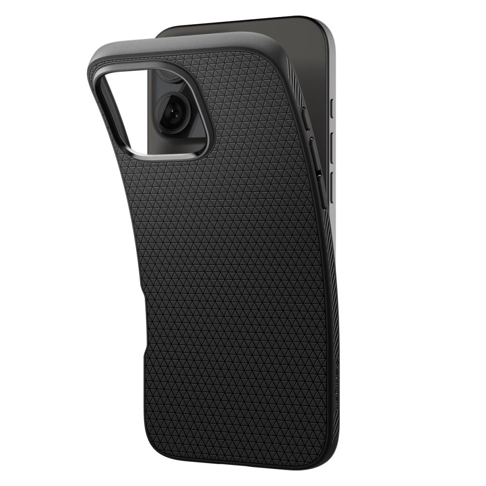 Custodia per Apple iPhone 16 Pro, Spigen, Liquid Air Matte, Nero ACS08117