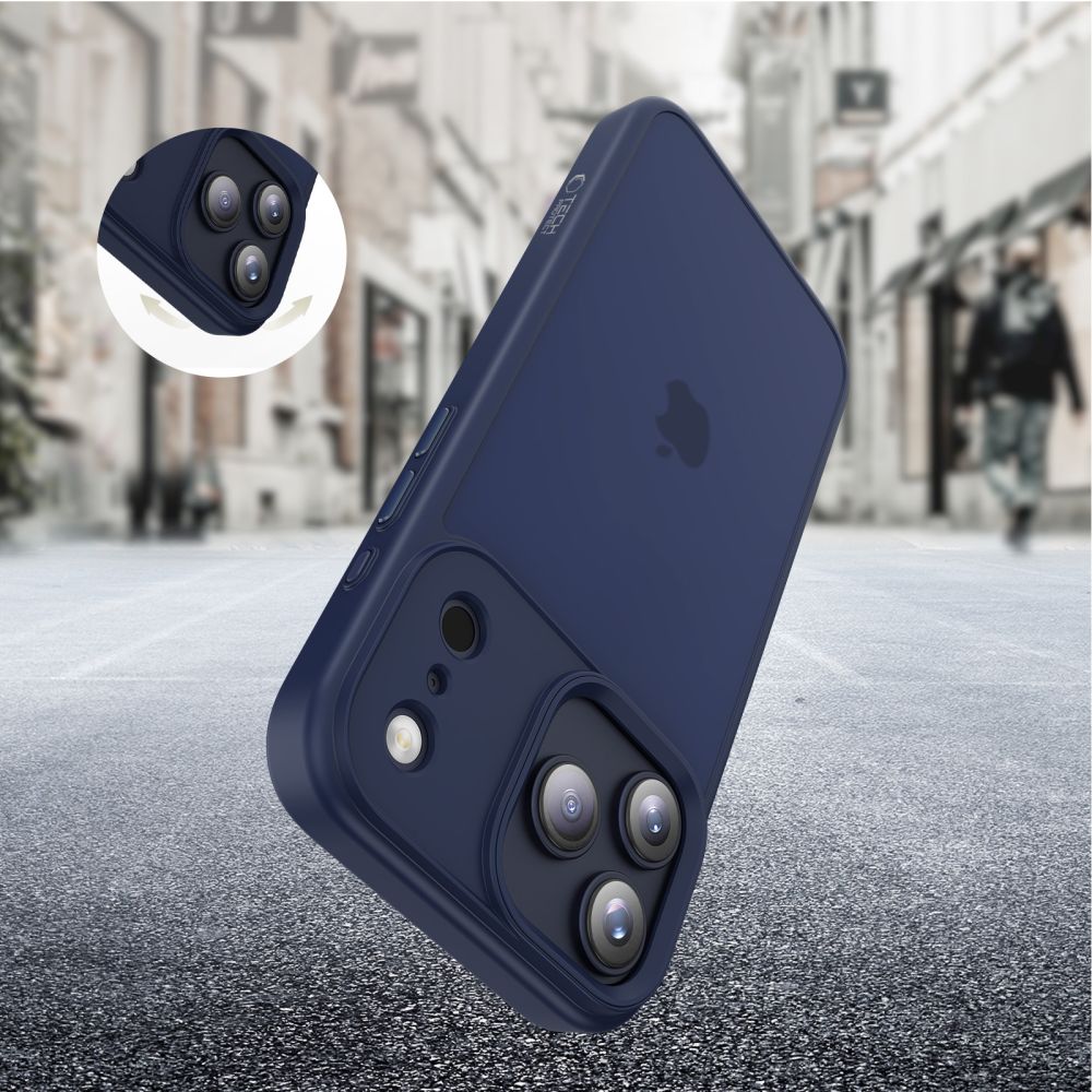 Custodia per Apple iPhone 17 Pro, Tech-Protect, Magmat, Blu Opaco