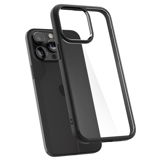 Custodia per Apple iPhone 15 Pro, Spigen, Ultra Hybrid, Nero Opaco ACS06713