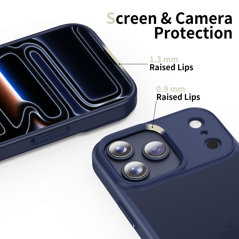Custodia per Apple iPhone 17 Pro, Tech-Protect, Magmat, Blu Opaco