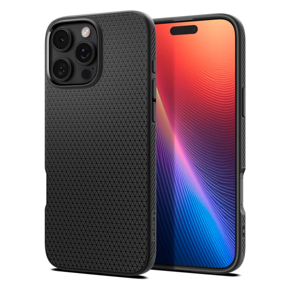 Custodia per Apple iPhone 16 Pro, Spigen, Liquid Air Matte, Nero ACS08117