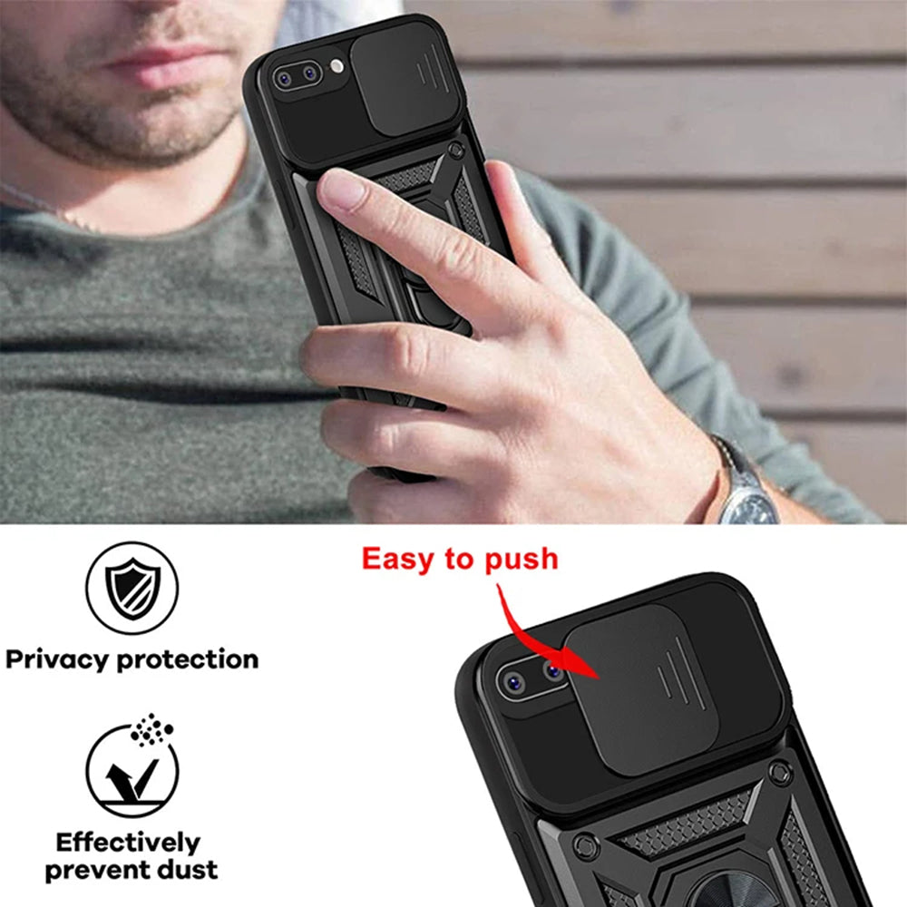 Custodia per Apple iPhone 8 Plus / 7 Plus, Techsuit, CamShield, Nera