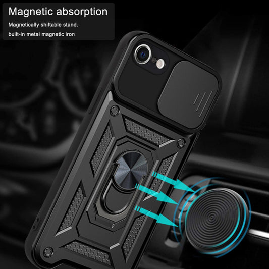 Custodia per Apple iPhone SE (2022) / SE (2020) / 8 / 7, Techsuit, CamShield, Nera
