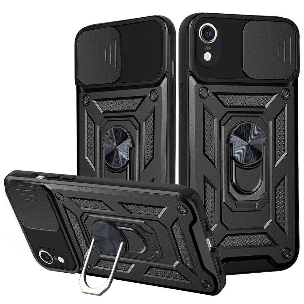 Custodia per Apple iPhone XR, Techsuit, CamShield, Nera