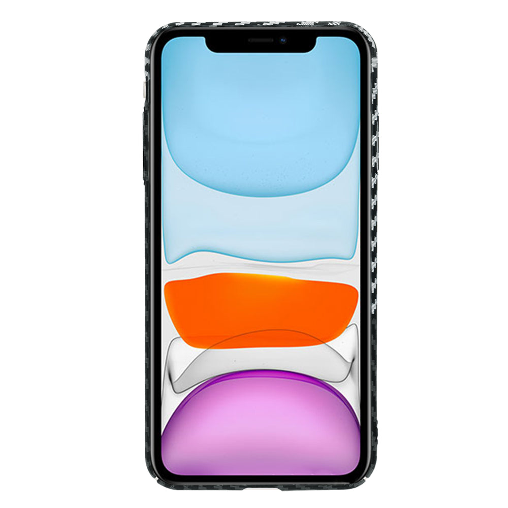 Custodia per Apple iPhone XR, Techsuit, Carbonite FiberShell, Nero Grigio