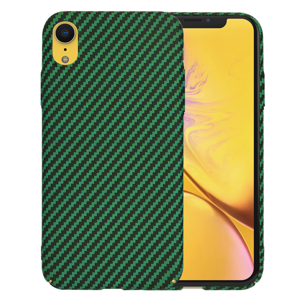 Custodia per Apple iPhone XR, Techsuit, Carbonite FiberShell, Verde