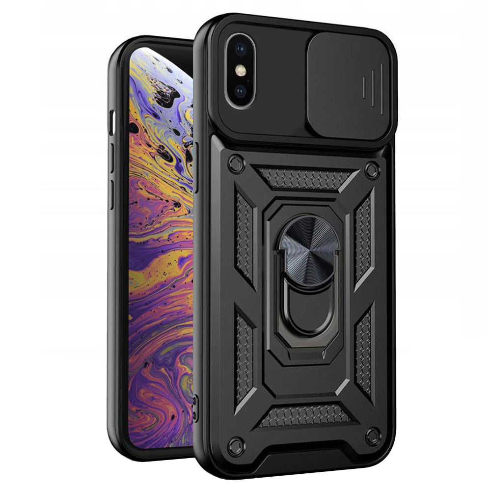 Custodia per Apple iPhone XS Max, Techsuit, CamShield, Nera
