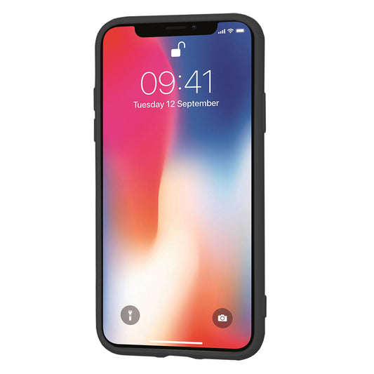Custodia per Apple iPhone XS / X, Techsuit, SoftFlex, Nera