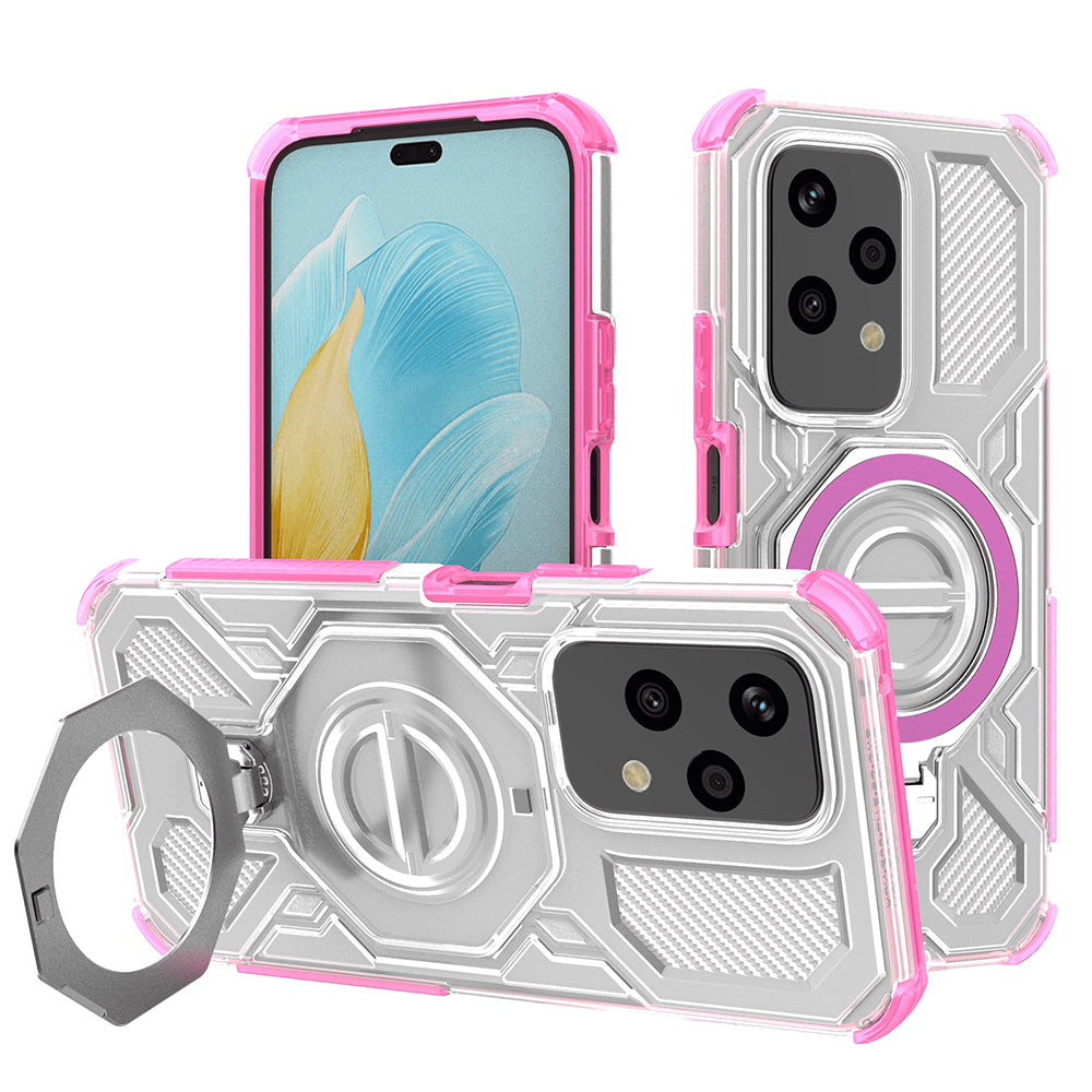 Custodia per Honor 200 Lite, Techsuit, Carbon Shield Pro, Rosa