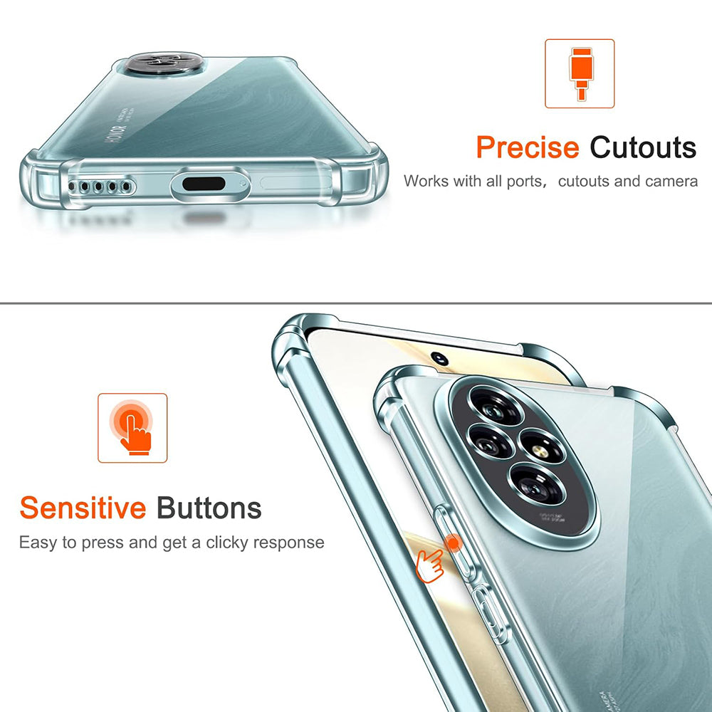 Custodia per Honor 200, Techsuit, Shockproof Clear, Trasparente