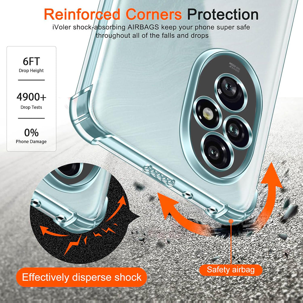 Custodia per Honor 200, Techsuit, Shockproof Clear, Trasparente