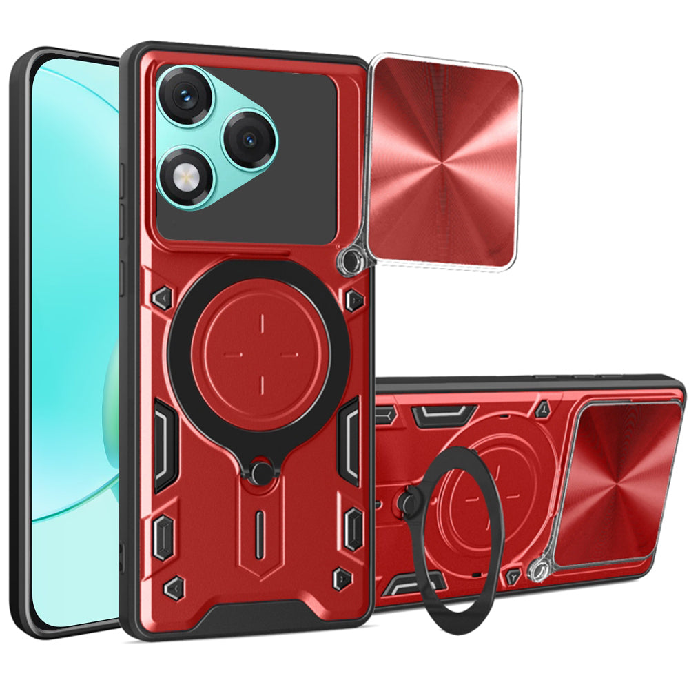 Custodia per Honor 400 Lite, Techsuit, CamGuard Pro, Rossa