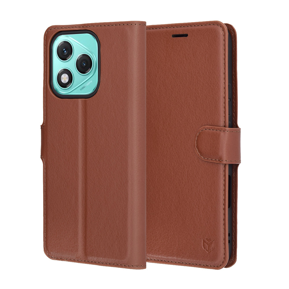 Custodia per Honor 400 Lite, Techsuit, Leather Folio, Marrone