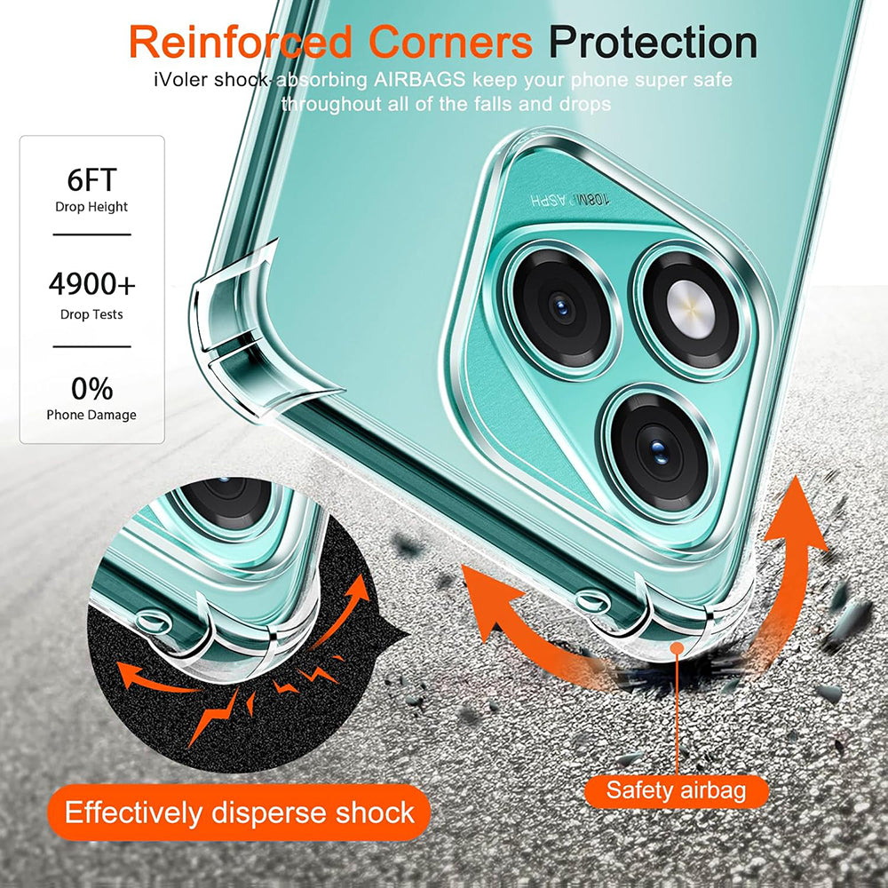 Custodia per Honor 400 Lite, Techsuit, Shockproof Clear, Trasparente