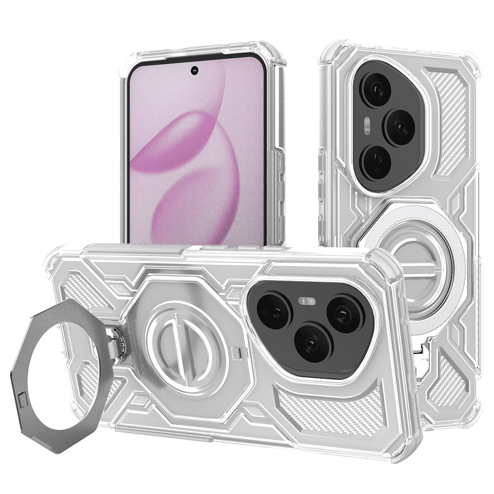 Custodia per Honor 400 Pro, Techsuit, Carbon Shield Pro, Bianca