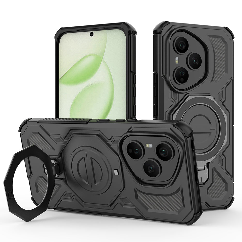Custodia per Honor 400 Pro, Techsuit, Carbon Shield Pro, Nera