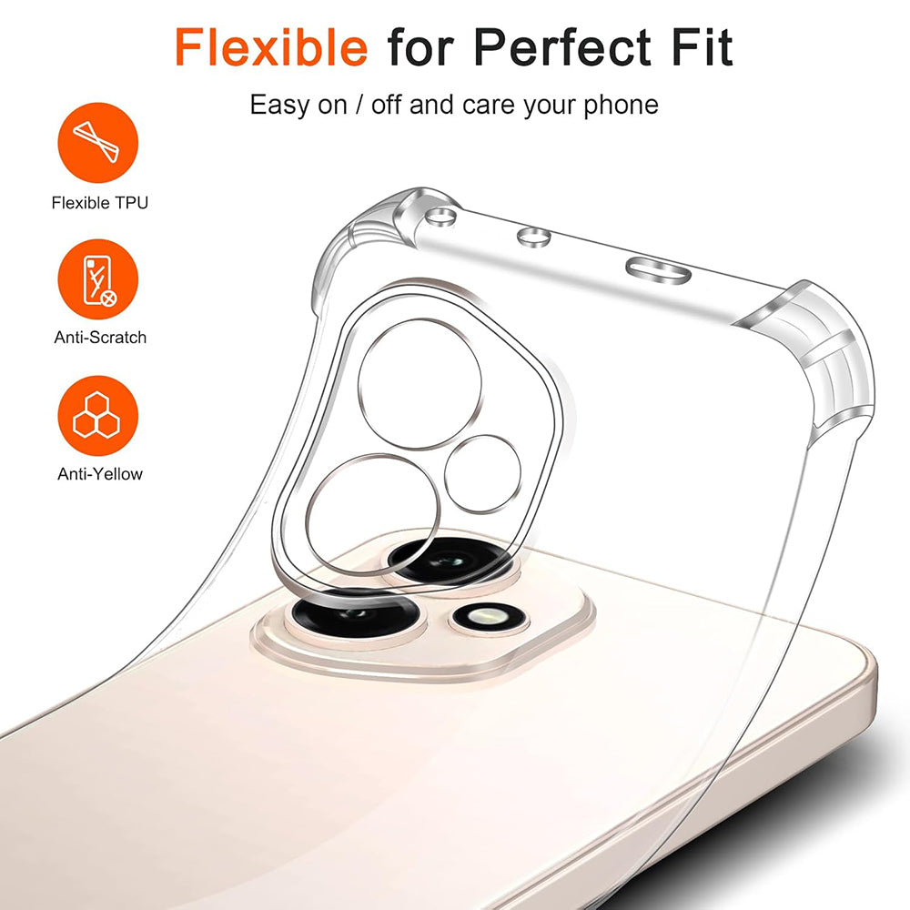 Custodia per Honor 400 Pro, Techsuit, Shockproof Clear, Trasparente
