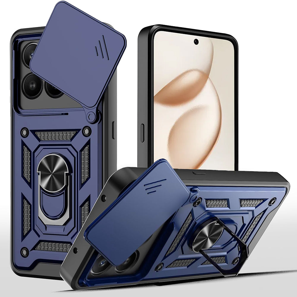 Custodia per Honor 400 Smart 4G / X7d 4G / 400 Smart 5G, Techsuit, CamShield, Blu