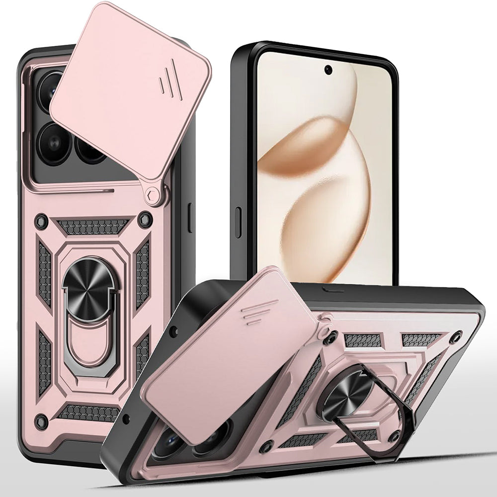 Custodia per Honor 400 Smart 4G / X7d 4G / 400 Smart 5G, Techsuit, CamShield, Rosa