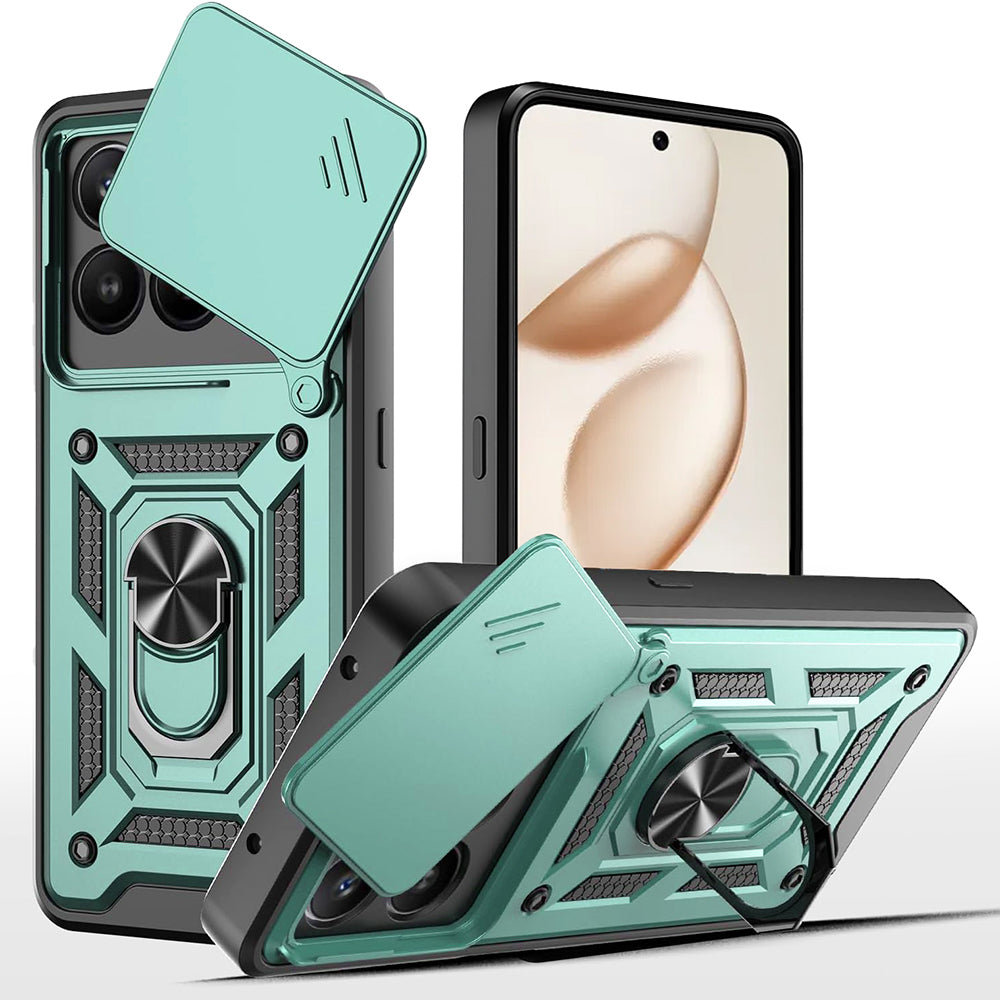 Custodia per Honor 400 Smart 4G / X7d 4G / 400 Smart 5G, Techsuit, CamShield, Verde