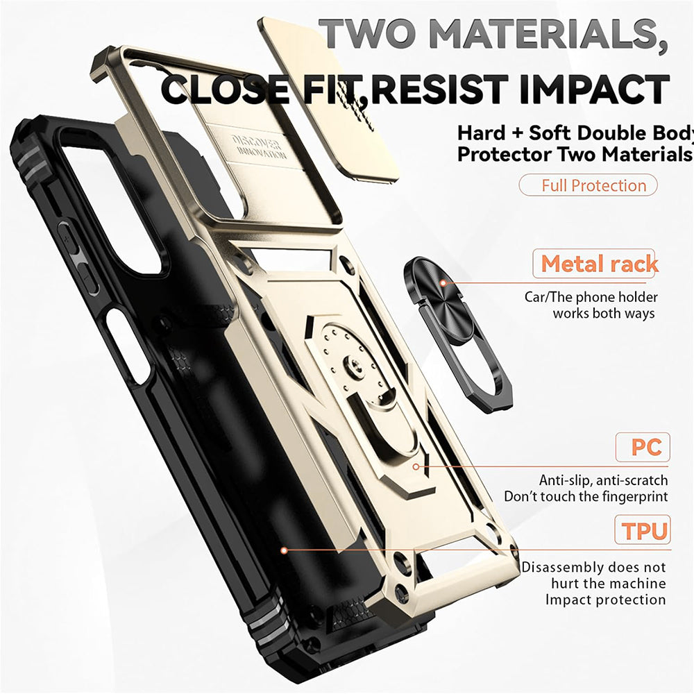 Custodia per Honor 400, Techsuit, CamShield, Blu