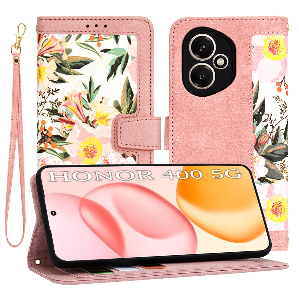 Custodia per Honor 400, Techsuit, FlipCraft, Rosa