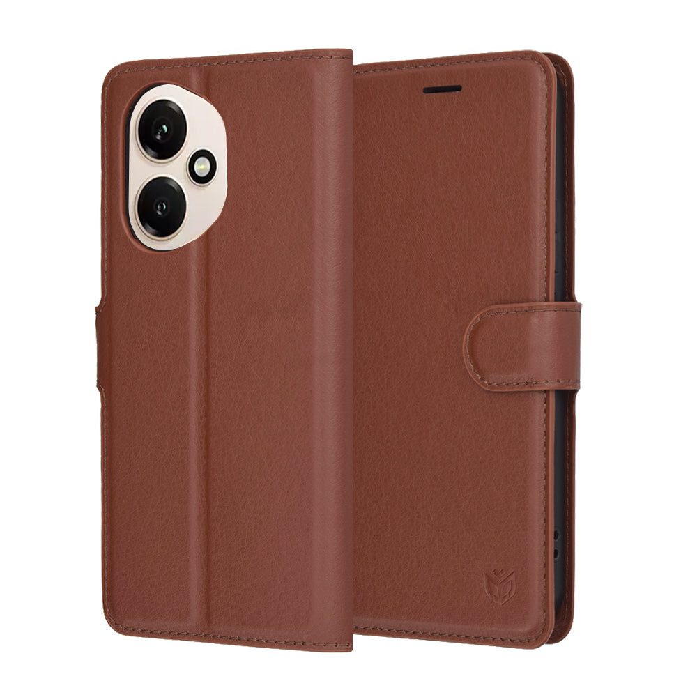 Custodia per Honor 400, Techsuit, Leather Folio, Marrone