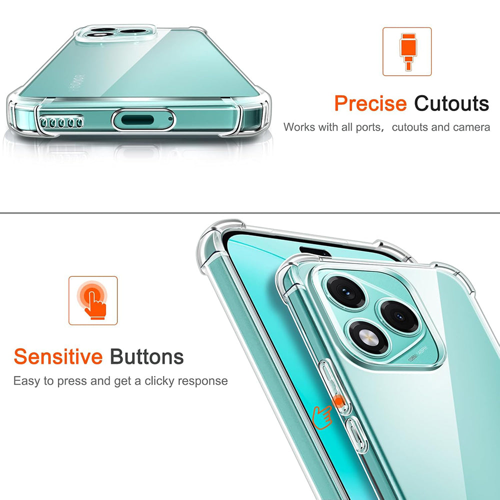Custodia per Honor 600 Lite, Techsuit, Shockproof Clear, Trasparente