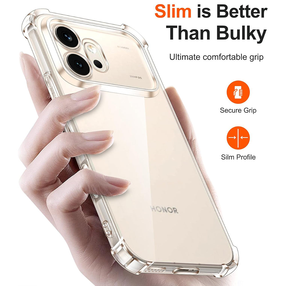 Custodia per Honor 600 Pro, Techsuit, Shockproof Clear, Trasparente