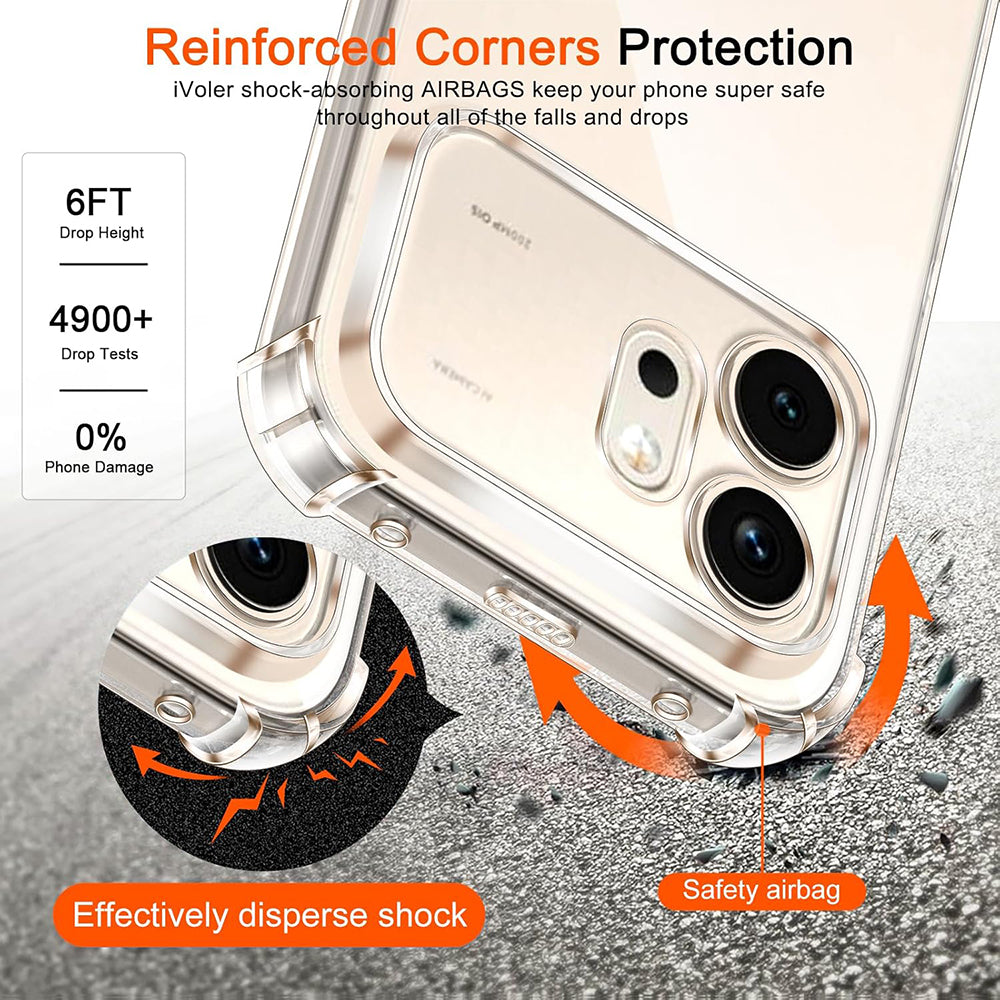 Custodia per Honor 600 Pro, Techsuit, Shockproof Clear, Trasparente