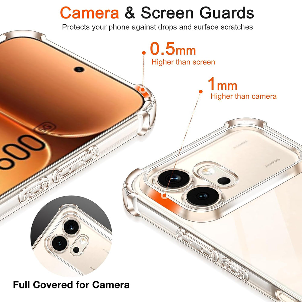 Custodia per Honor 600 Pro, Techsuit, Shockproof Clear, Trasparente