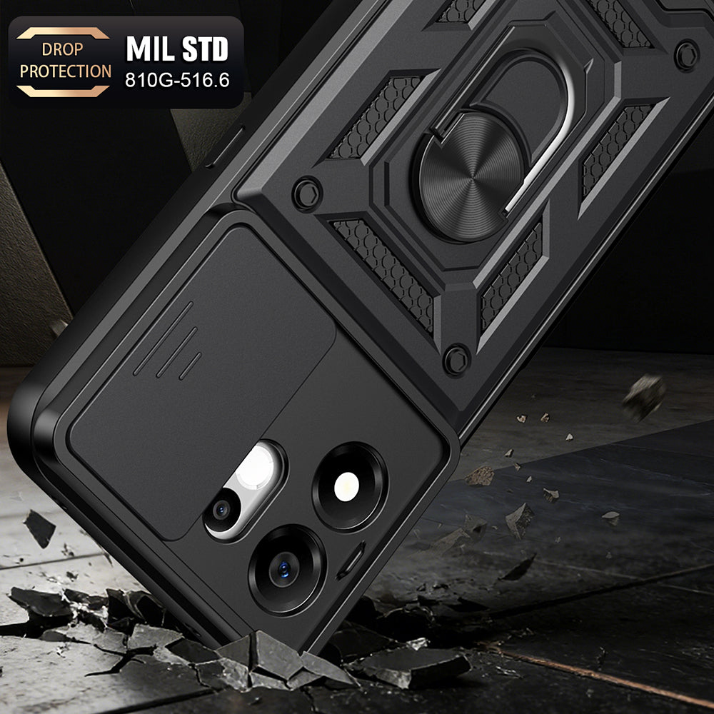 Custodia per Honor 600 Smart, Techsuit, CamShield, Blu