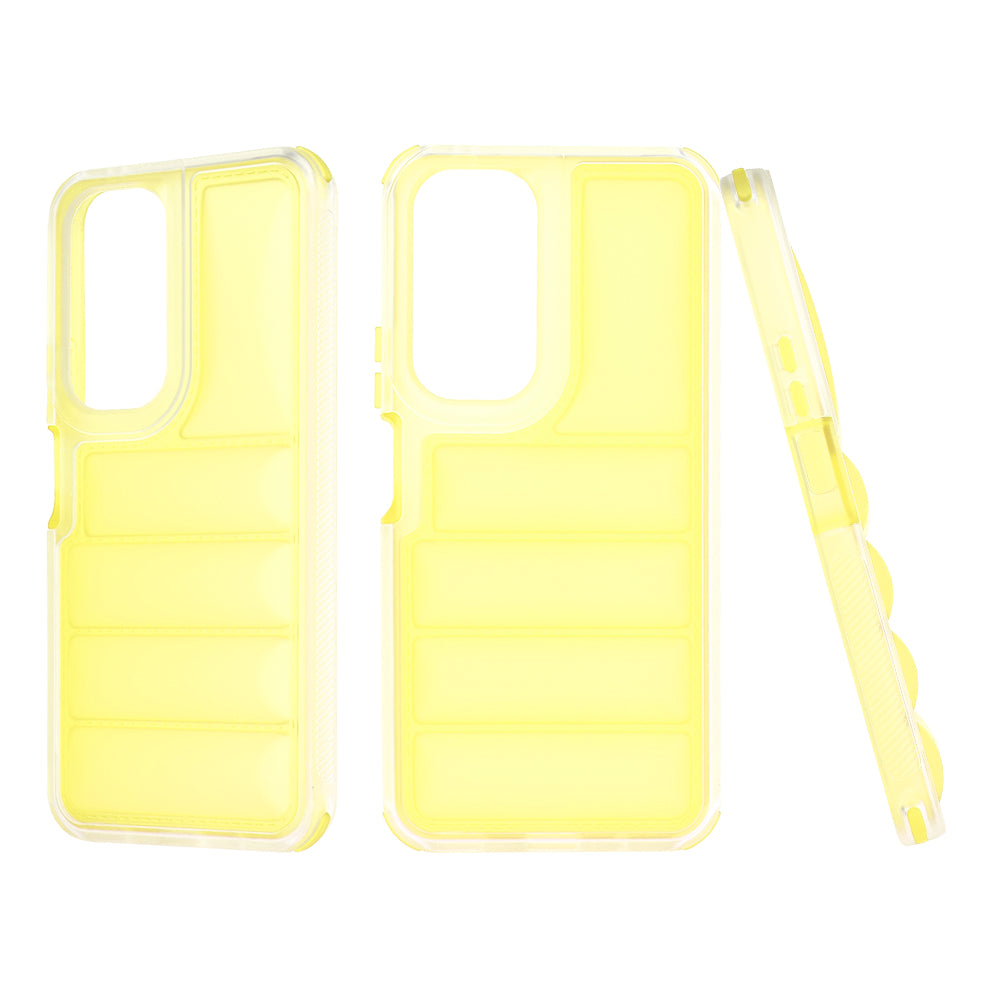 Custodia per Honor 90 Lite, Techsuit, Wave Shield, Gialla