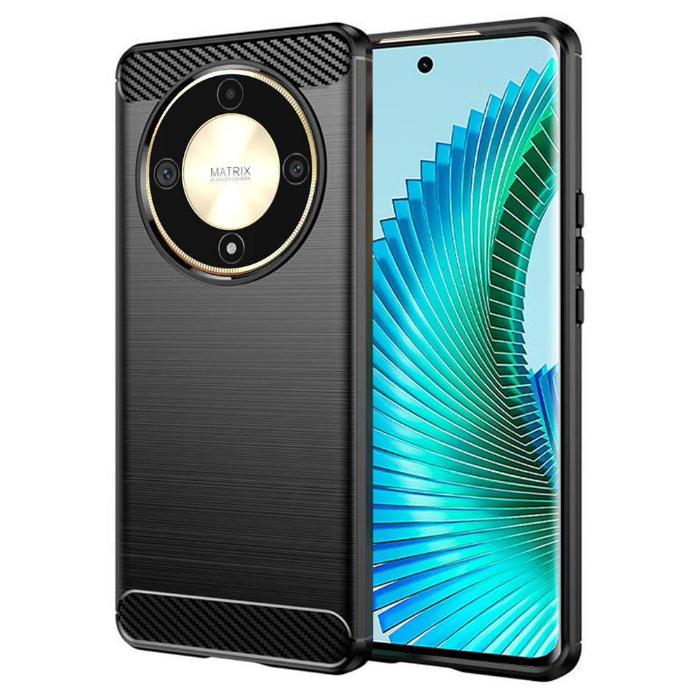 Custodia per Honor Magic6 Lite, Techsuit, Carbonio, Nera