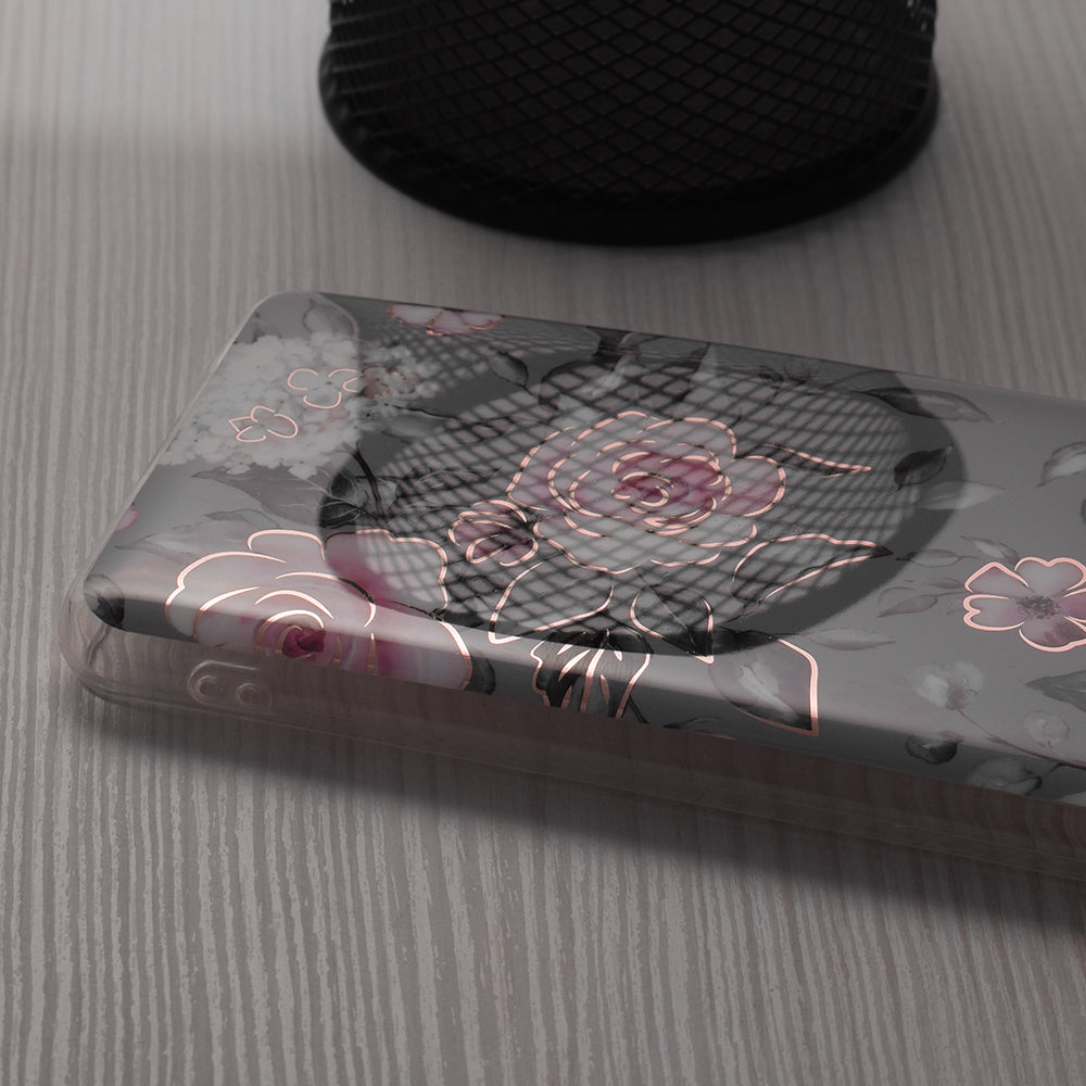 Custodia per Honor Magic6 Lite, Techsuit, Marble, Grigio
