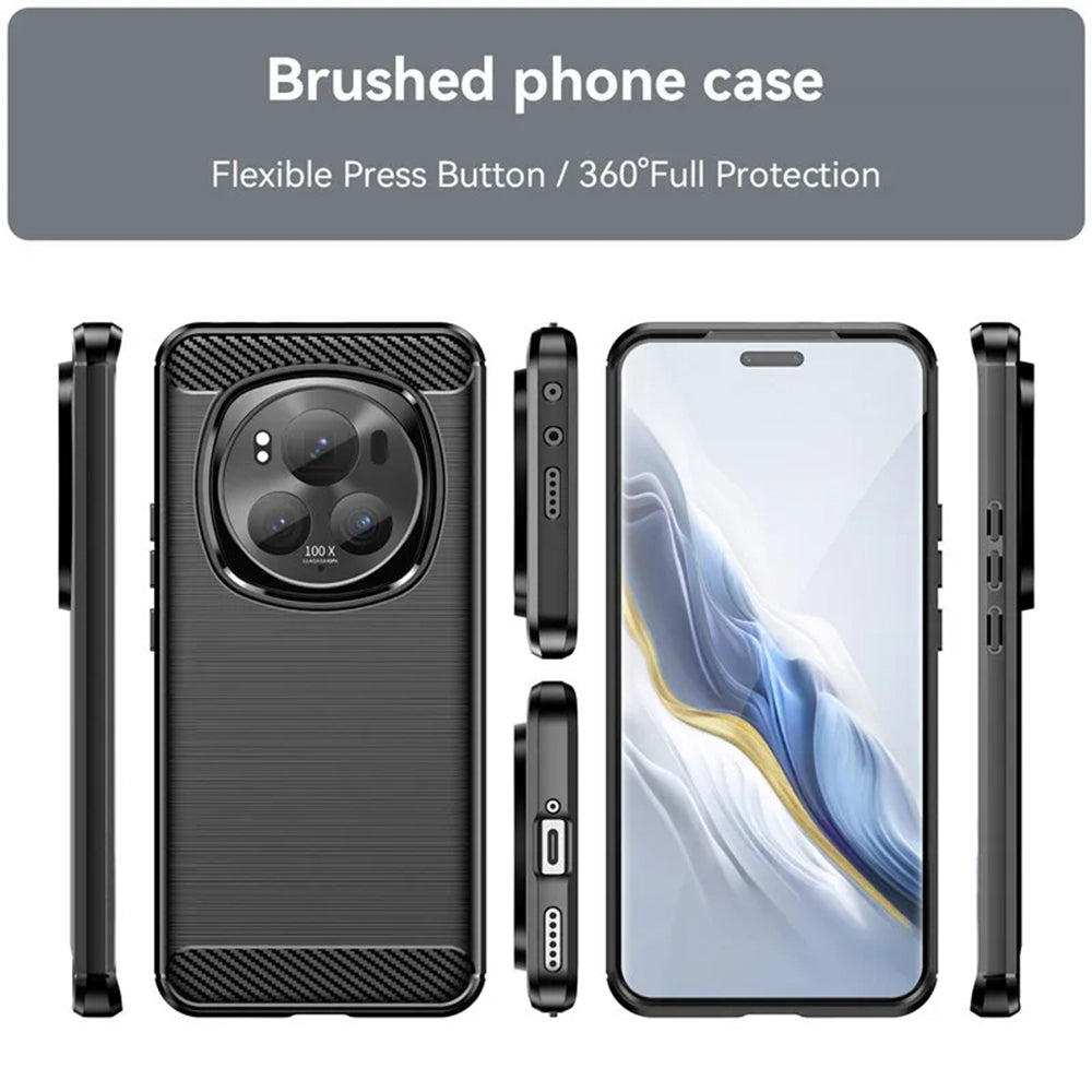Custodia per Honor Magic7 Pro, Techsuit, Carbonio, Nera