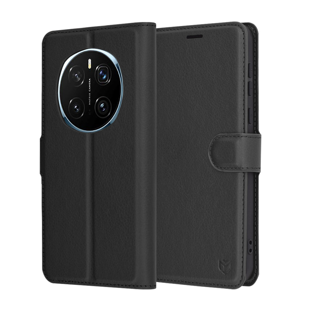 Custodia per Honor Magic7 Pro, Techsuit, Leather Folio, Nera