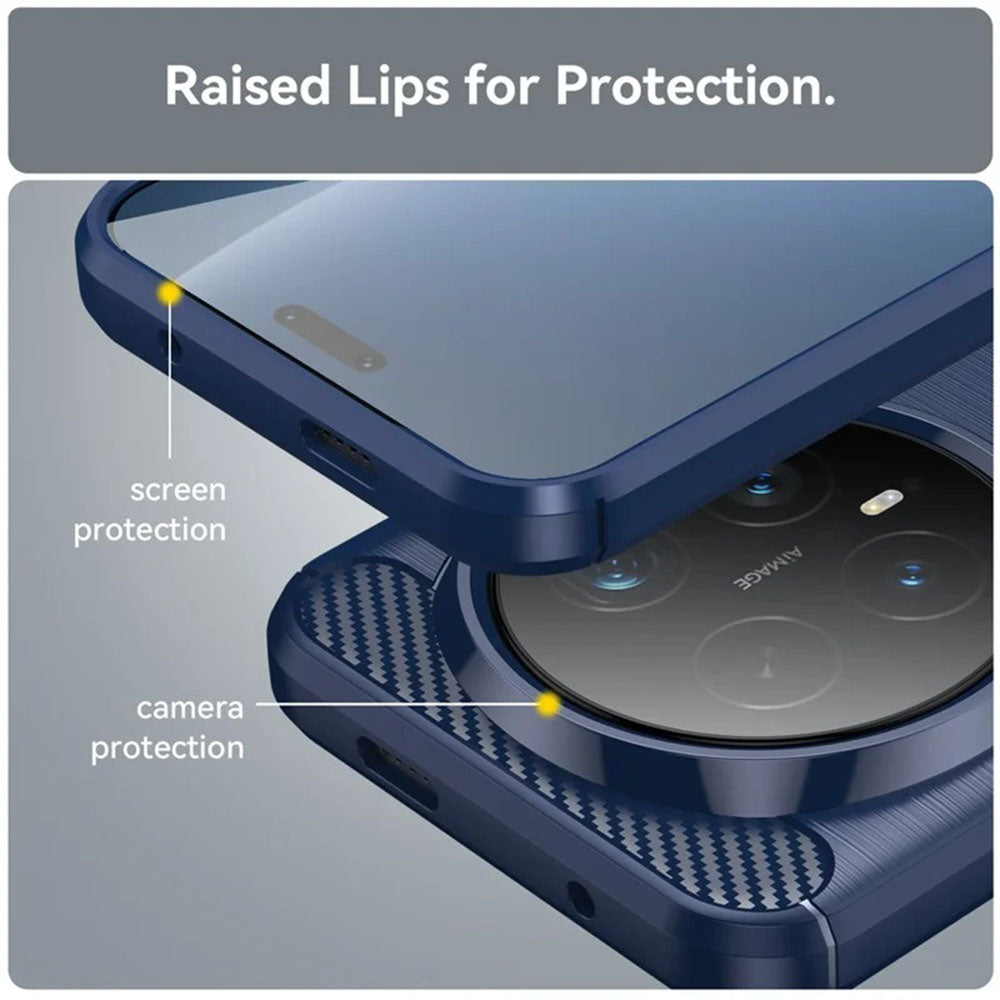 Custodia per Honor Magic8 Pro, Techsuit, Carbonio, Blu