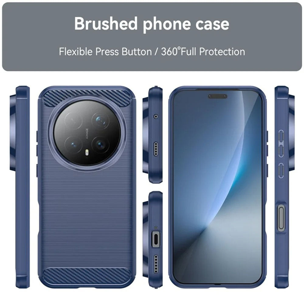 Custodia per Honor Magic8 Pro, Techsuit, Carbonio, Blu