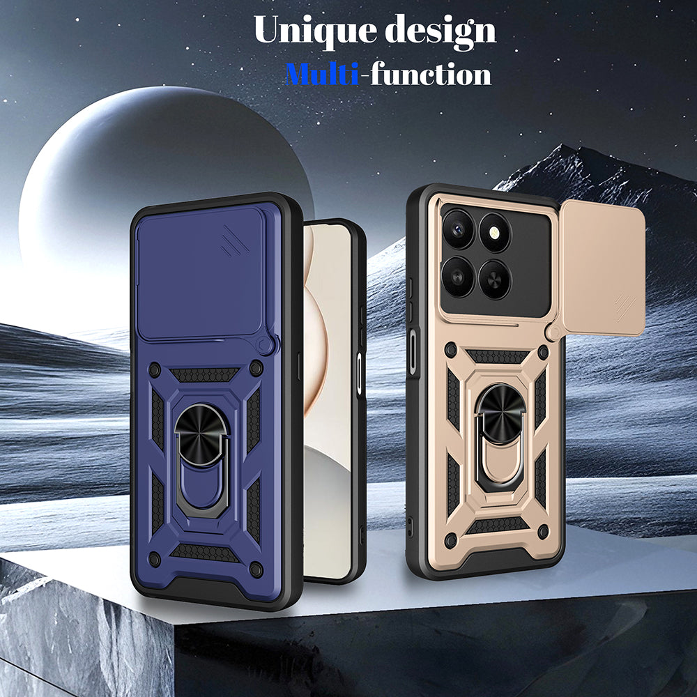 Custodia per Honor X5c Plus, Techsuit, CamShield, Rosa Dorato