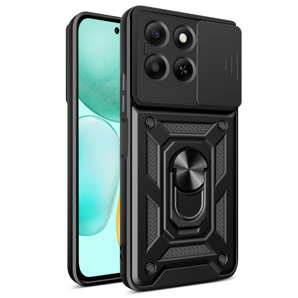 Custodia per Honor X6c, Techsuit, CamShield, Nera