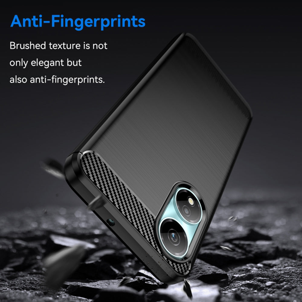Custodia per Honor X7b 5G / 90 Smart / X7b 4G, Techsuit, Carbonio, Nera