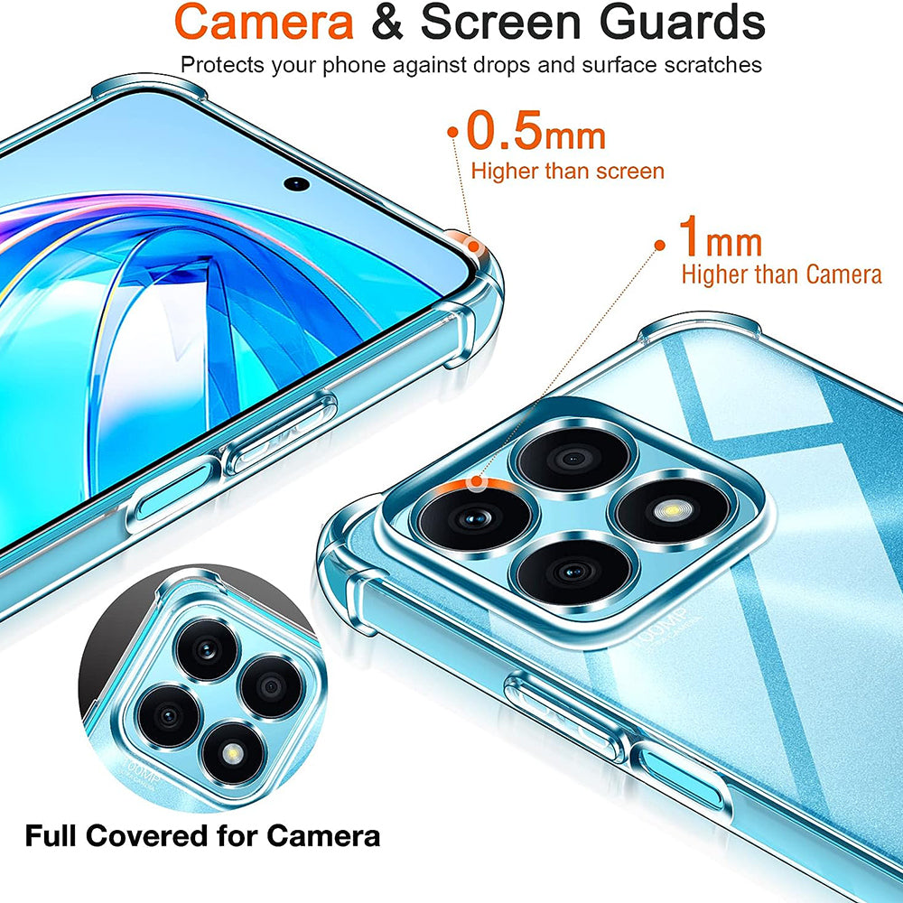 Custodia per Honor X8a, Techsuit, Shockproof Clear, Trasparente