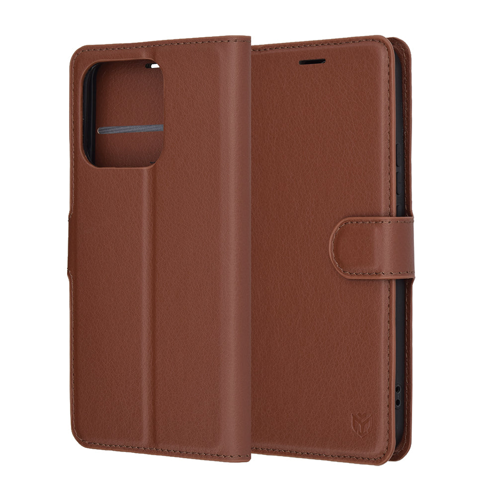 Custodia per Honor X8c, Techsuit, Leather Folio, Marrone