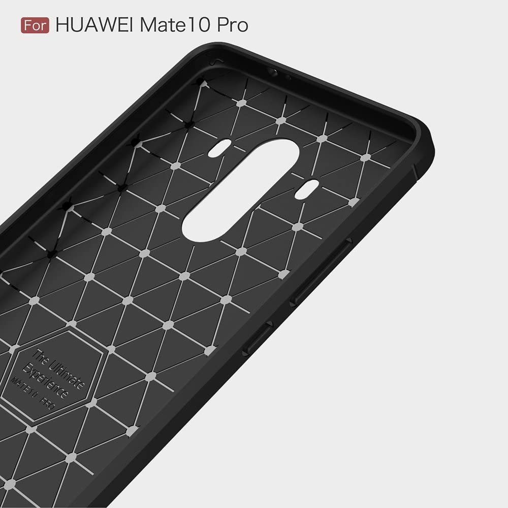 Custodia per Huawei Mate 10 Pro, Techsuit, Carbonio, Nera