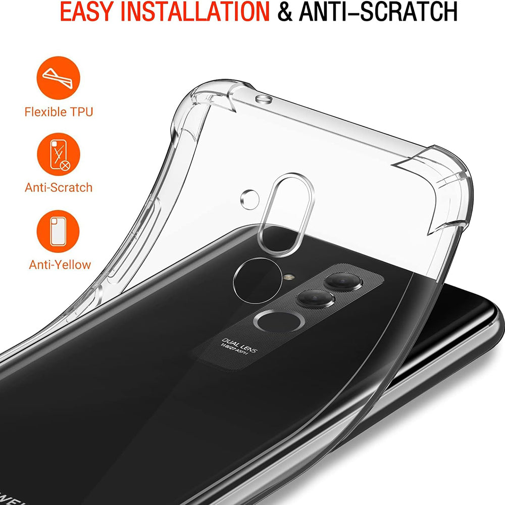 Custodia per Huawei Mate 20 Lite, Techsuit, Shockproof Clear, Trasparente